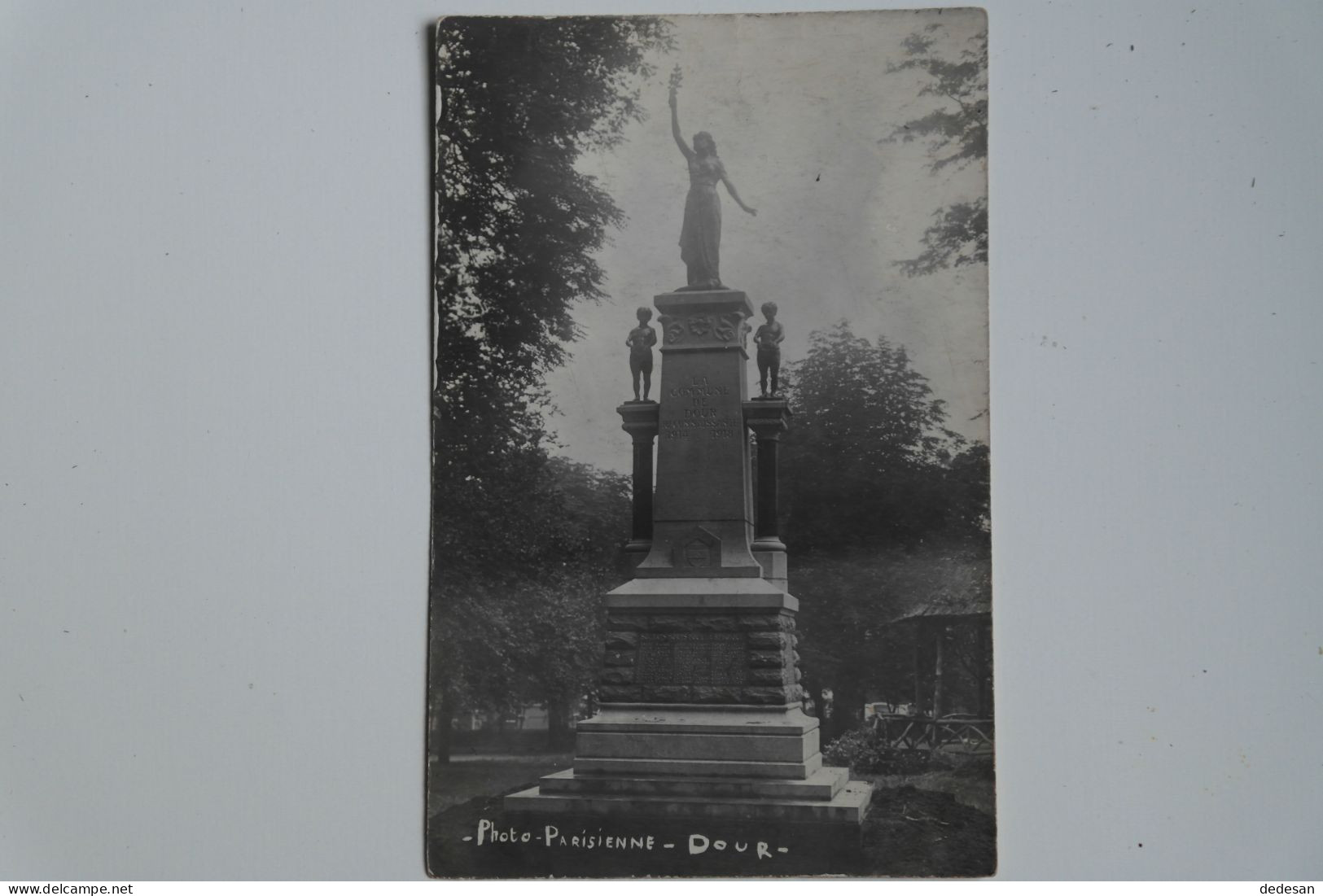 CPA 1925 Carte Photo Photo Parisienne DOUR - Monument Aux Morts - NOV60 - Dour