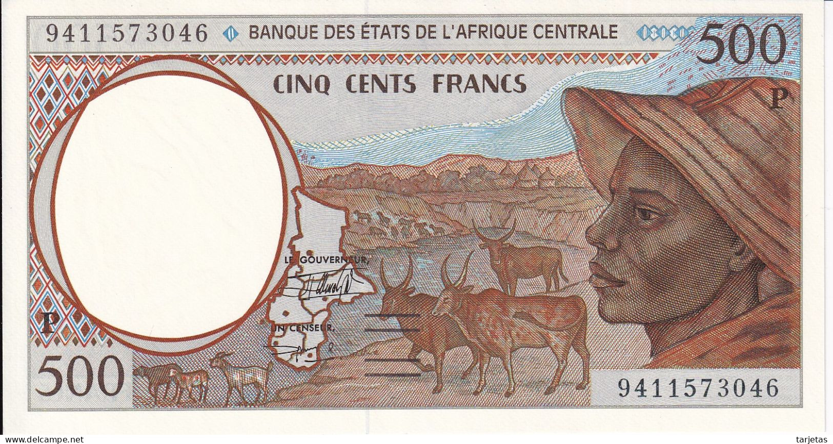 BILLETE DE TCHAD DE 500 FRANCS DEL AÑO 1994 SIN CIRCULAR (UNC)  (BANKNOTE) - Tschad