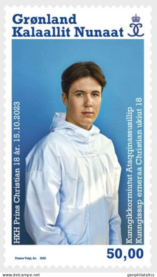 GREENLAND 2023 ROYALTY Prince Christian 18th Anniv. - Fine Stamp MNH - Nuovi