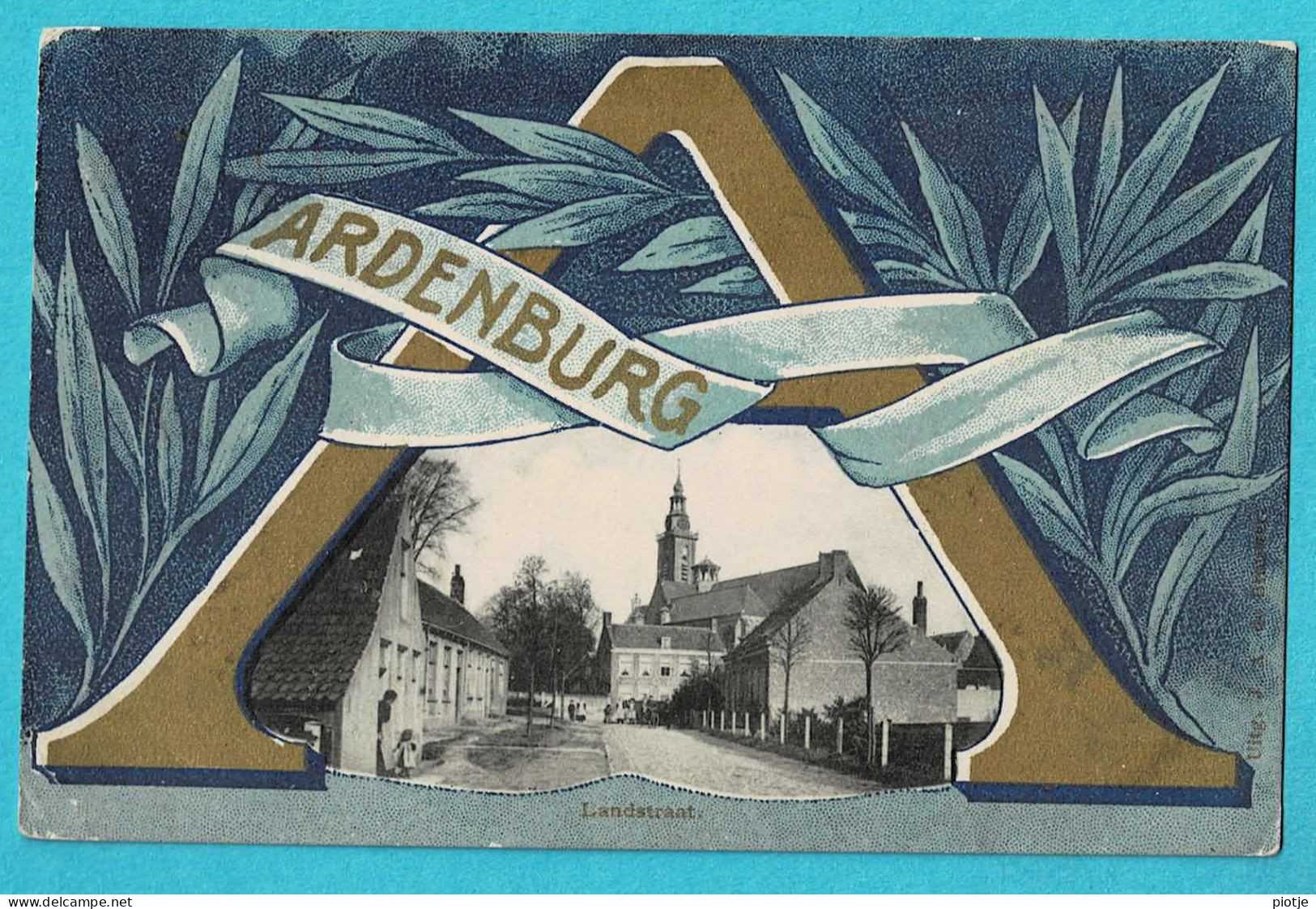 * Aardenburg - Sluis (Zeeland - Nederland) * (Tulp) Landstraat, Fantaisie, Bonjour De, Groeten Uit, Old, Rare - Sluis