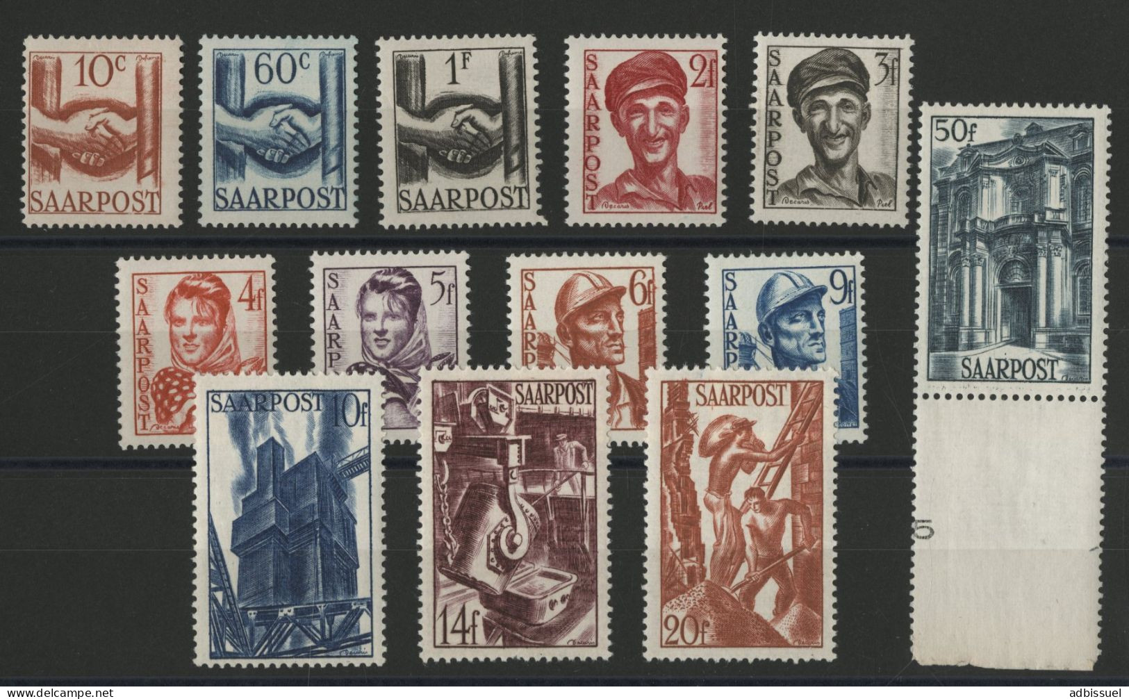 SARRE N° 231 à 243 (Mi 239 à 251) Neufs ** (MNH) Cote 57 € TB - Unused Stamps