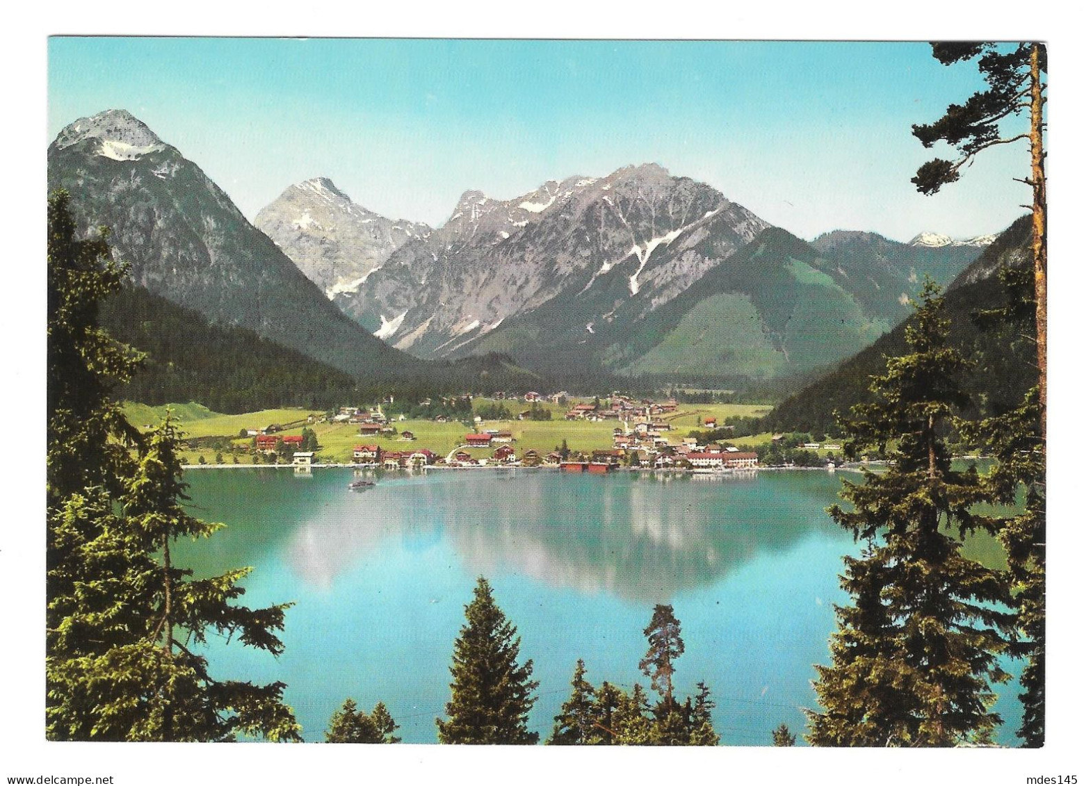 Austria Tyrol Pertisau Am Achensee Drist And Karwendal Mountains Alps 4X6 Postcard - Pertisau