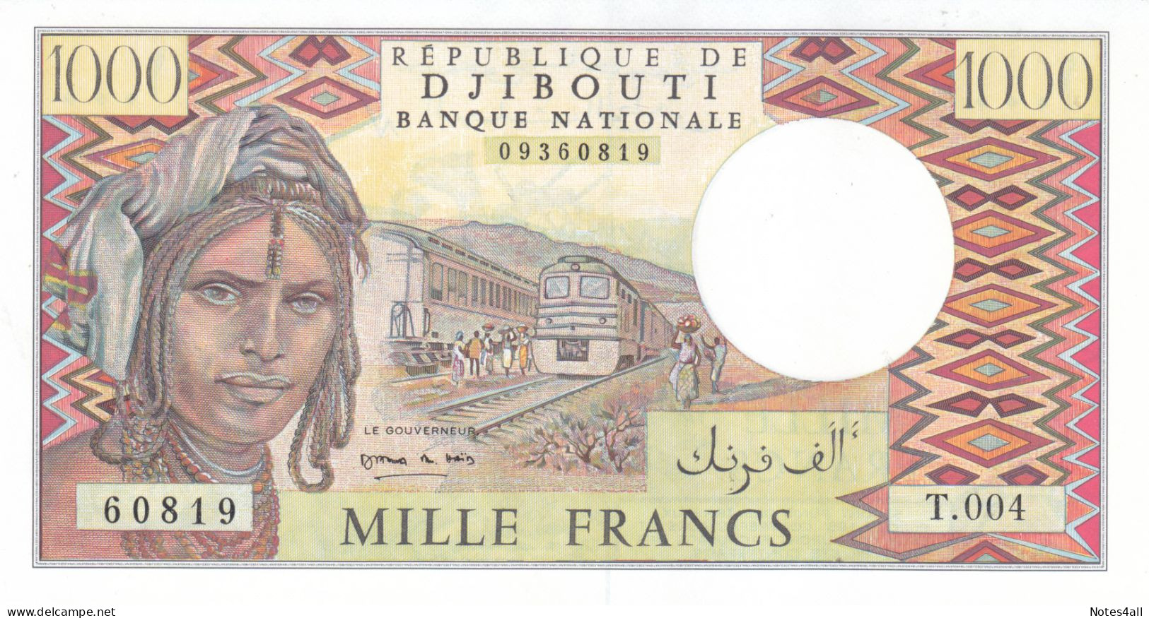 DJIBOUTI 1000 FRANCS 1991 P-37 UNC - Dschibuti