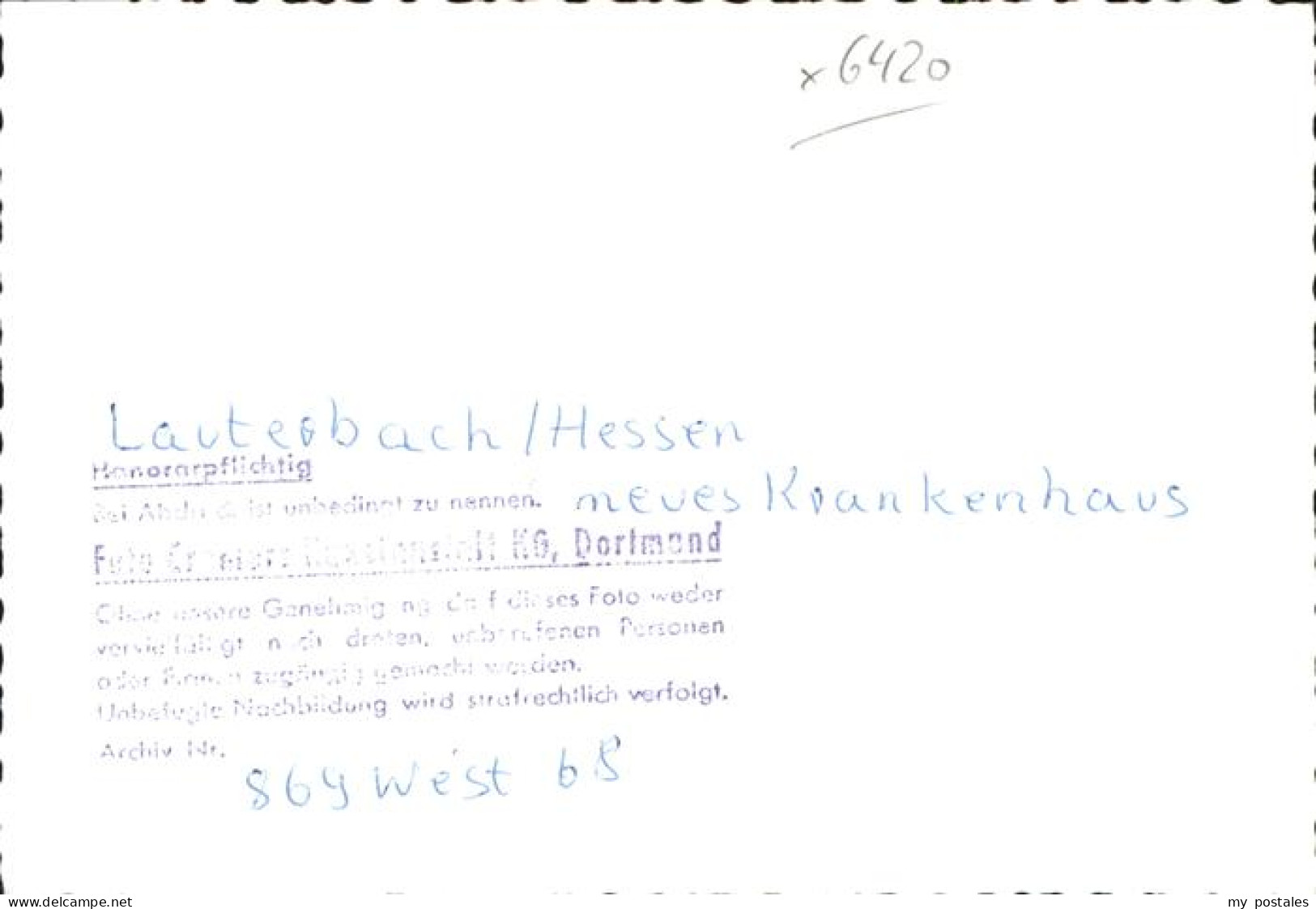 41211800 Lauterbach Hessen Krankenhaus Lauterbach - Lauterbach