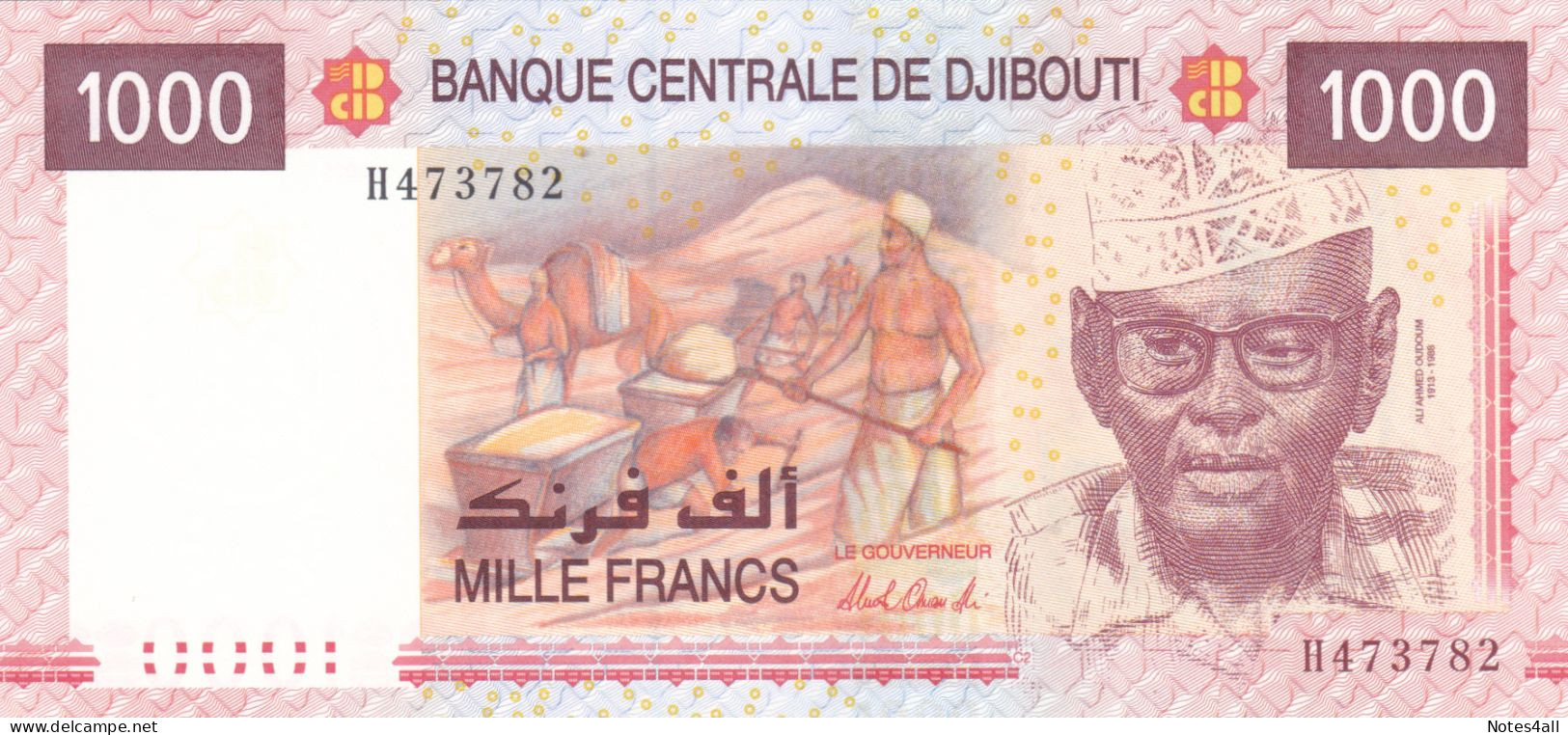 DJIBOUTI 1000 FRANCS 2005 P-42 UNC - Dschibuti