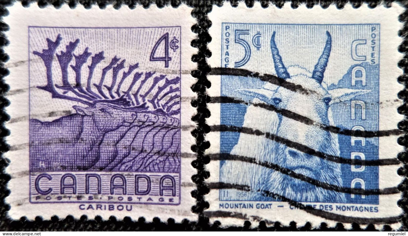 Canada U  287/288 (o) Usado. 1956 - Oblitérés