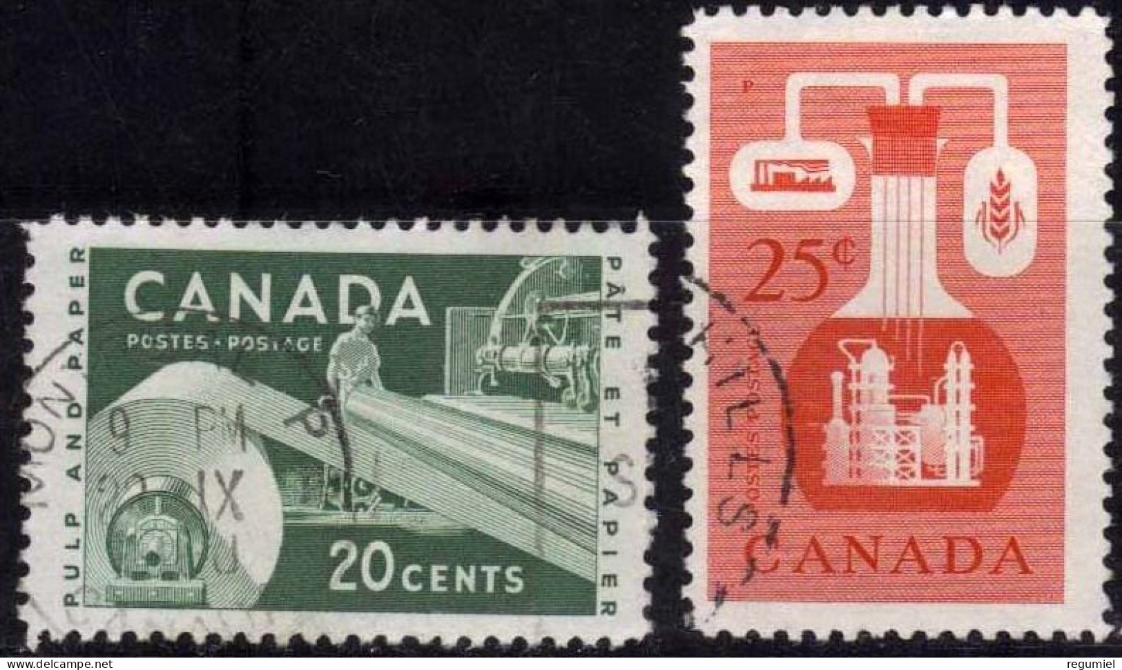 Canada U  289/290 (o) Usado. 1956 - Usati