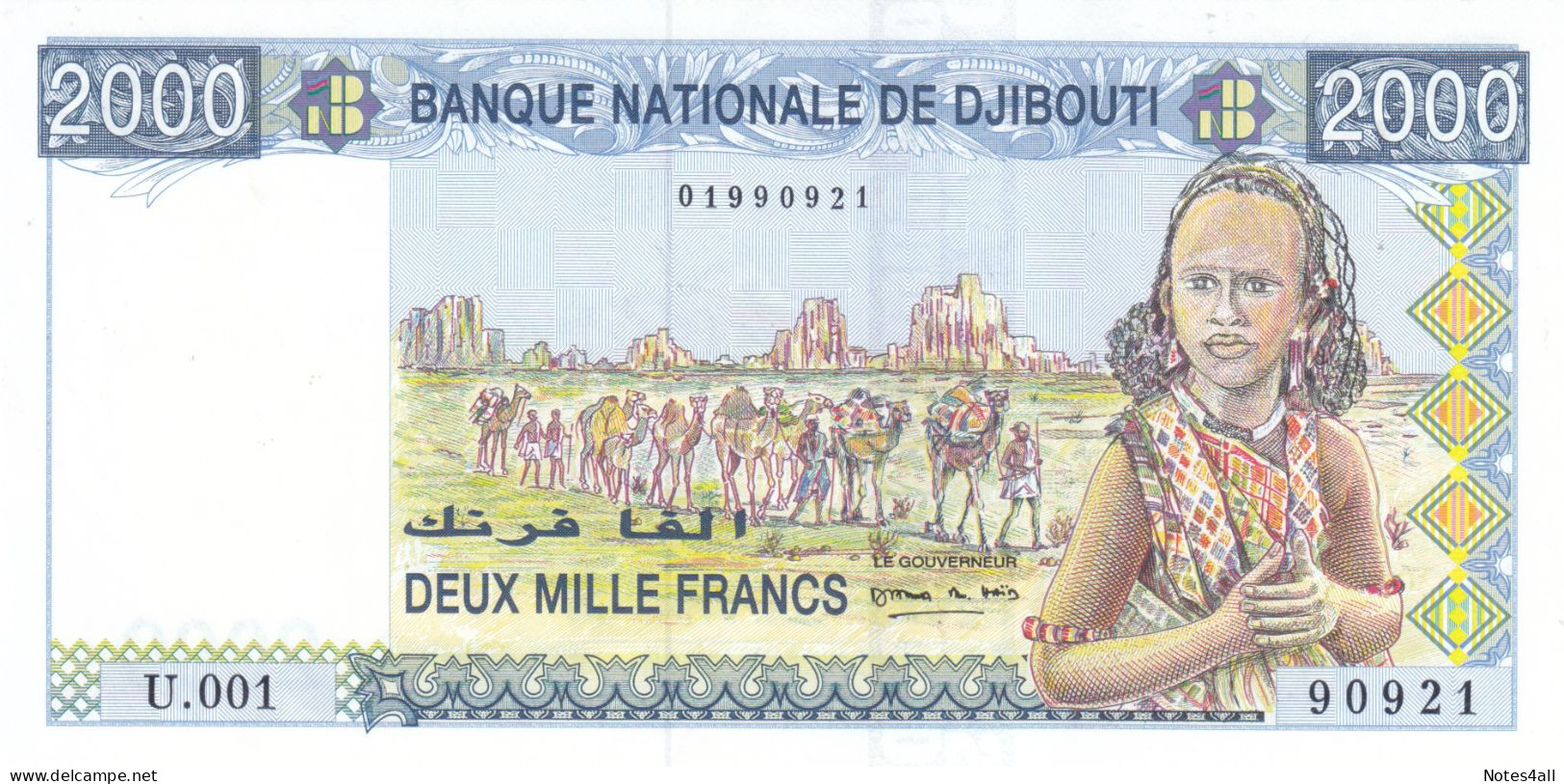 DJIBOUTI 2000 FRANCS 1997 P-40 UNC - Djibouti