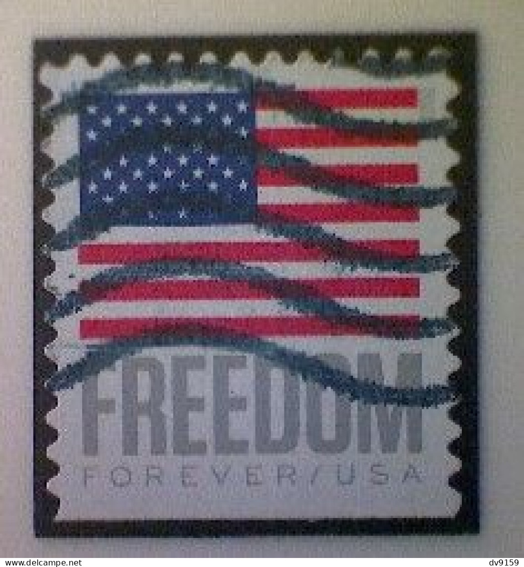 United States, Scott #5790, Used(o) Booklet, 2023, Flag Definitive: Freedom Flag, (63¢) Forever - Oblitérés