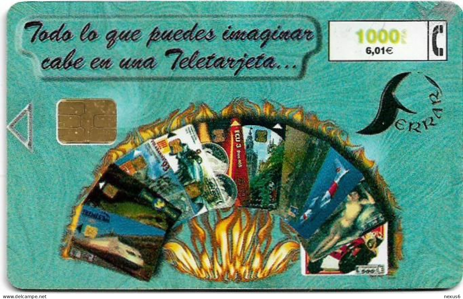 Spain - Telefónica - Album Ferrari - CP-154 - 05.1999, 1.000PTA, 4.500ex, Used - Commemorative Advertisment