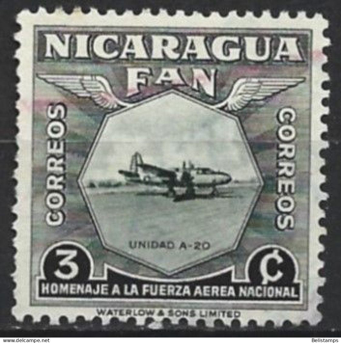 Nicaragua 1954. Scott #757 (U) Plane Type A-20 - Nicaragua