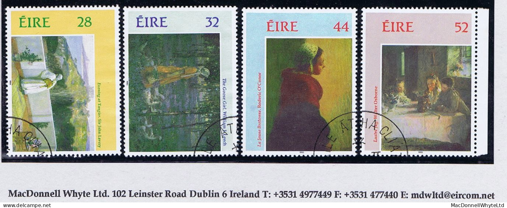 Ireland Art 1993 Impressionist Painters Set Of 4: 28p Lavery, 32p Leech, 44p O'Conor, 52p Osborne Fine Used Cds - Usati