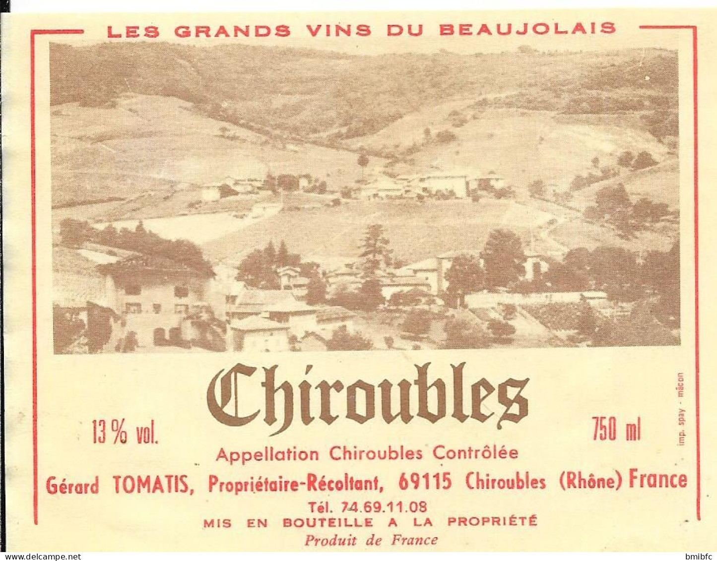 Chiroubles - Gérard TOMATIS , Propriétaire-Récoltant - Chiroubles - Beaujolais