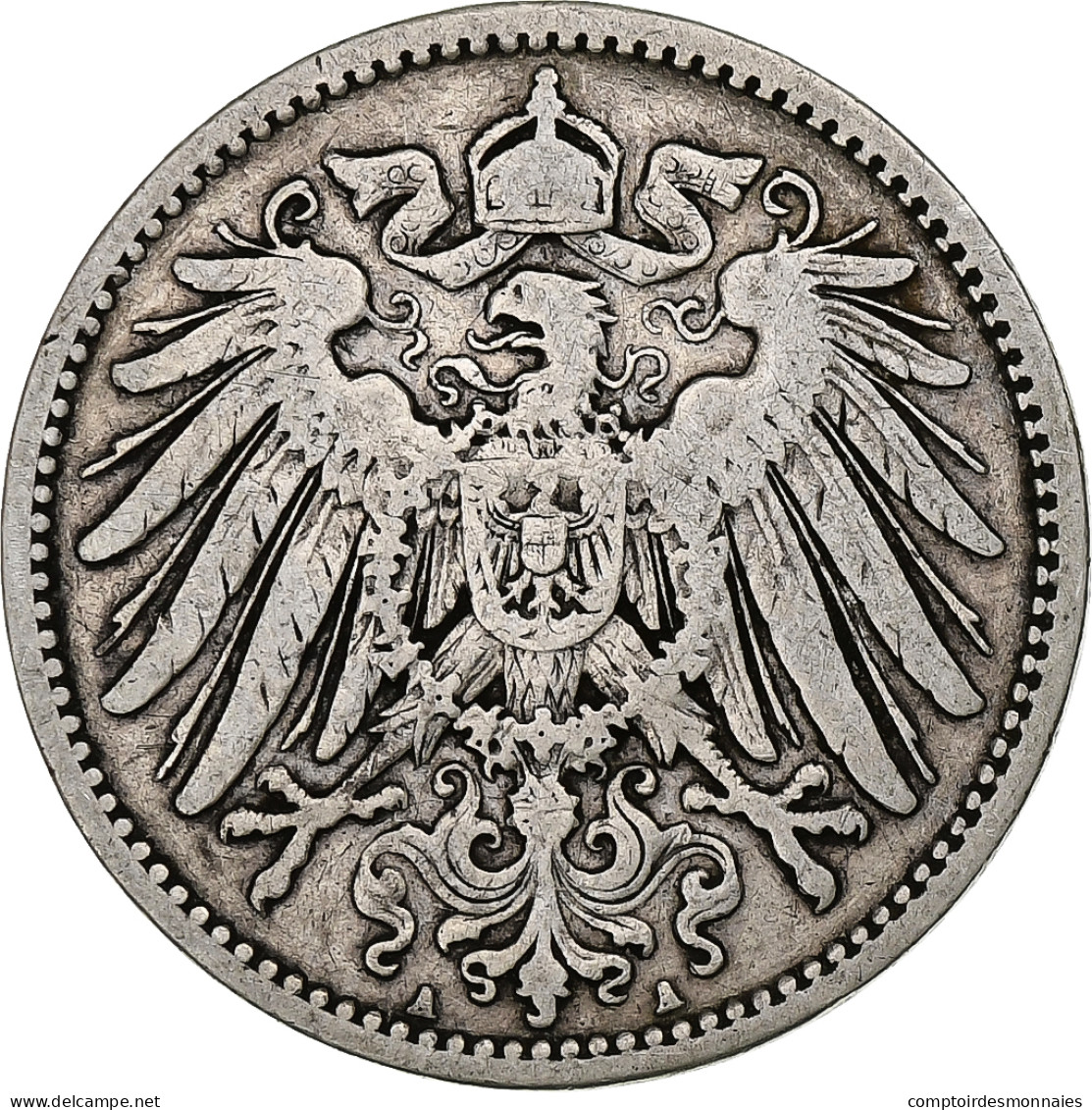 Empire Allemand, Wilhelm II, Mark, 1893, Berlin, Argent, TTB, KM:14 - 1 Mark