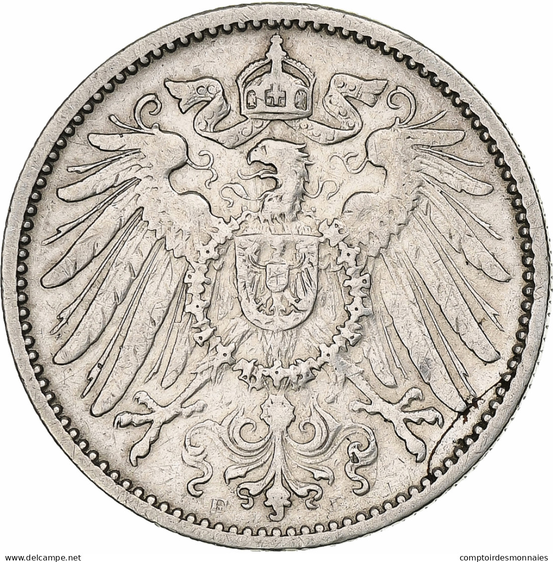 Empire Allemand, Wilhelm II, Mark, 1892, Stuttgart, Argent, TTB, KM:14 - 1 Mark