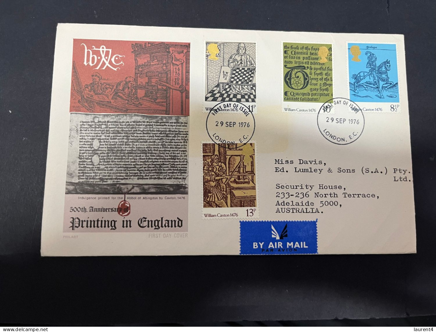 9-2-2024 (3 X 44) UK (Great Britain) FDC - 1976 - Printing In England - 1971-1980 Em. Décimales