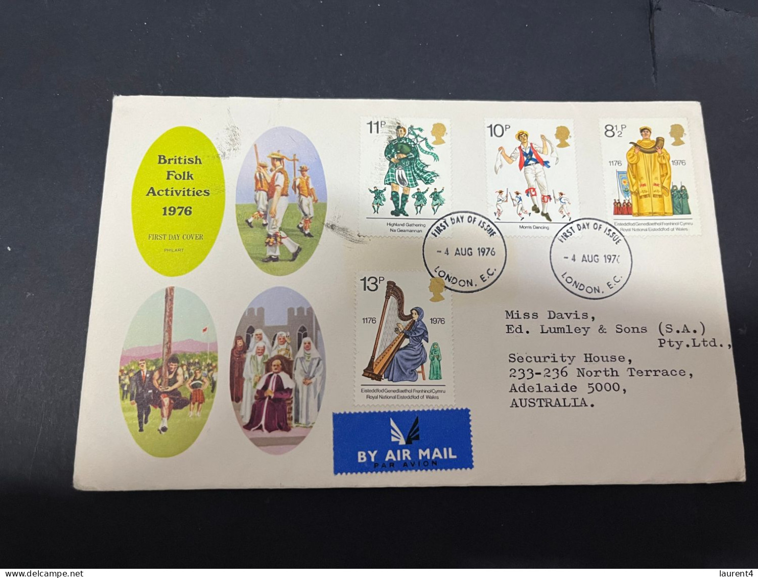 9-2-2024 (3 X 44) UK (Great Britain) FDC - 1976 - British Folk Activities - 1971-1980 Decimal Issues