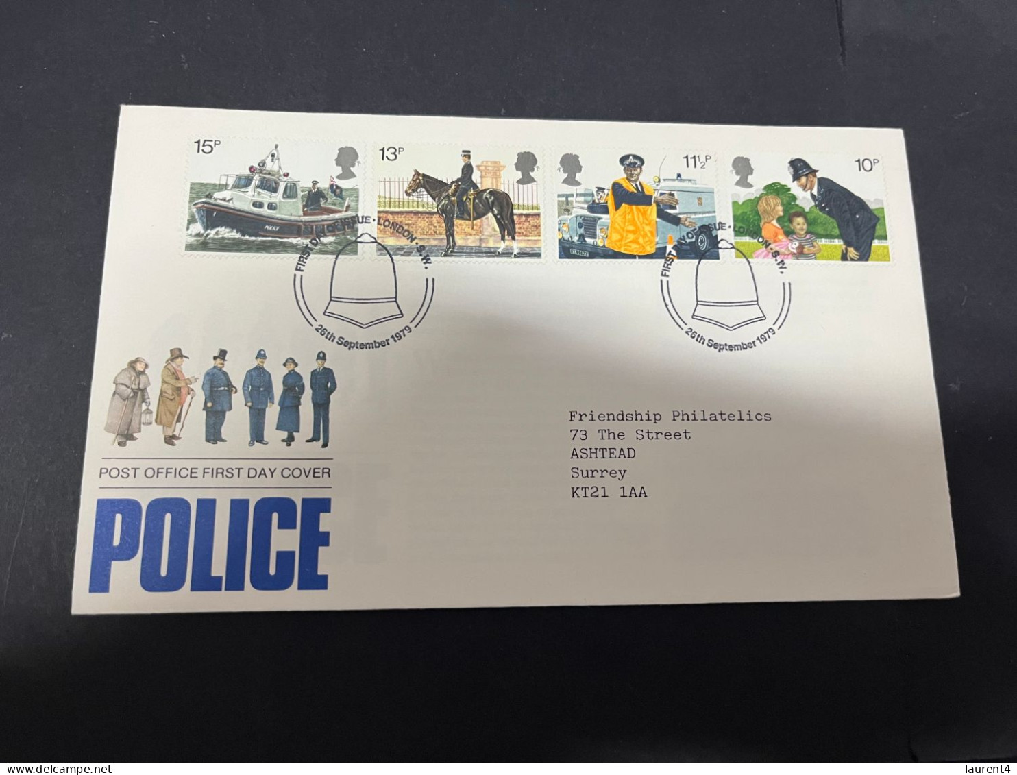 9-2-2024 (3 X 44) UK (Great Britain) FDC - 1979 - Police - 1971-1980 Dezimalausgaben