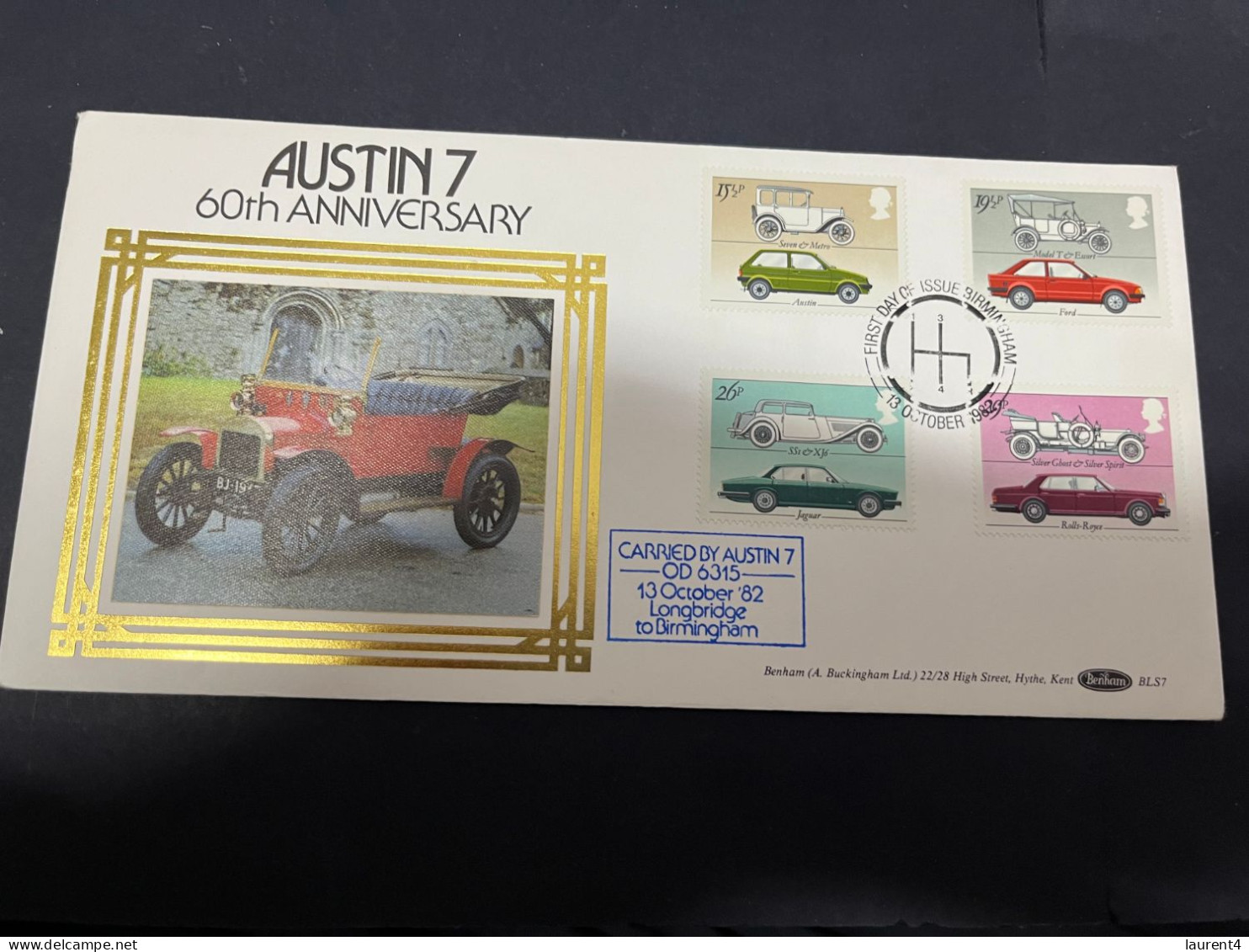 9-2-2024 (3 X 44) UK (Great Britain) FDC - 1982 - Austin 7 - 60th Anniversary - 1981-1990 Decimal Issues