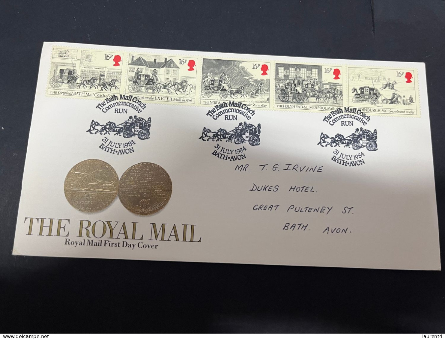 9-2-2024 (3 X 44) UK (Great Britain) FDC - 1984 - The Royal Mail - 1981-1990 Em. Décimales