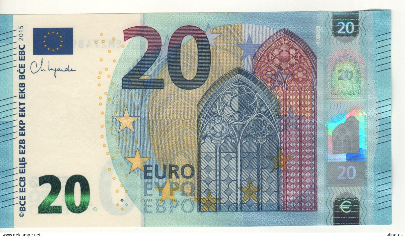 20 EURO  Firma Ch. LAGARDE    E 010 G4    EM2748973867  /  FDS - UNC - 20 Euro