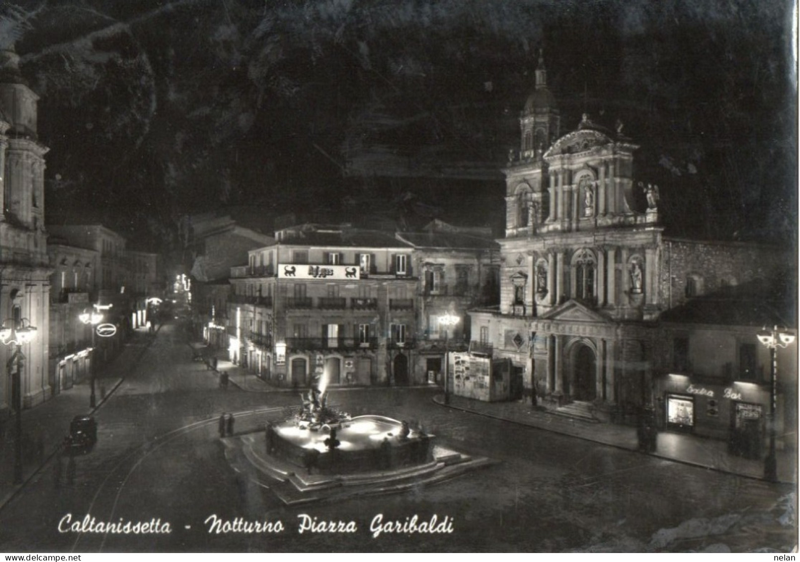 CALTANISSETTA - NOTURNO PIAZZA GARIBALDI - F.G. - Caltanissetta