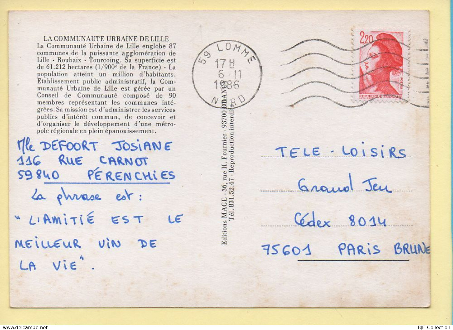 Nord-Pas-de-Calais : Communauté Urbaine De Lille / Carte Géographique / Multivues (voir Scan Recto/verso) - Nord-Pas-de-Calais