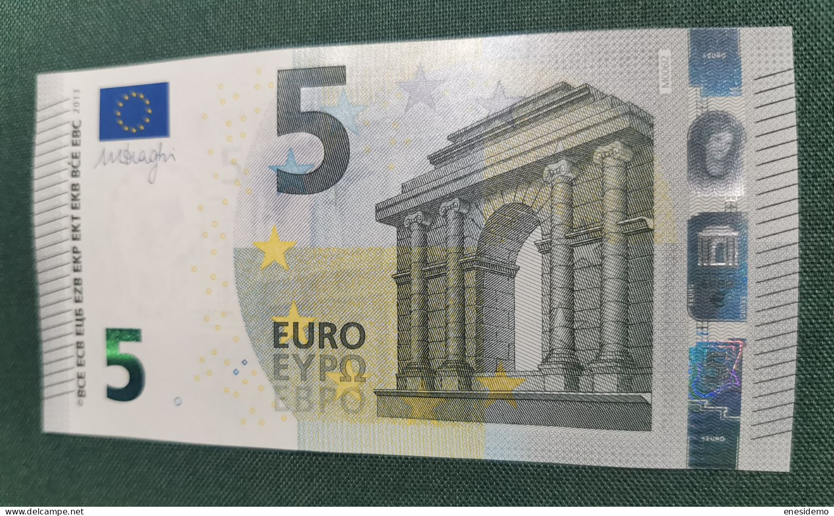 5 EURO PORTUGAL 2013 DRAGHI M006B1 MA NICE NUMBER FOUR CONSECUTIVE NINES SC FDS UNC. PERFECT - 5 Euro