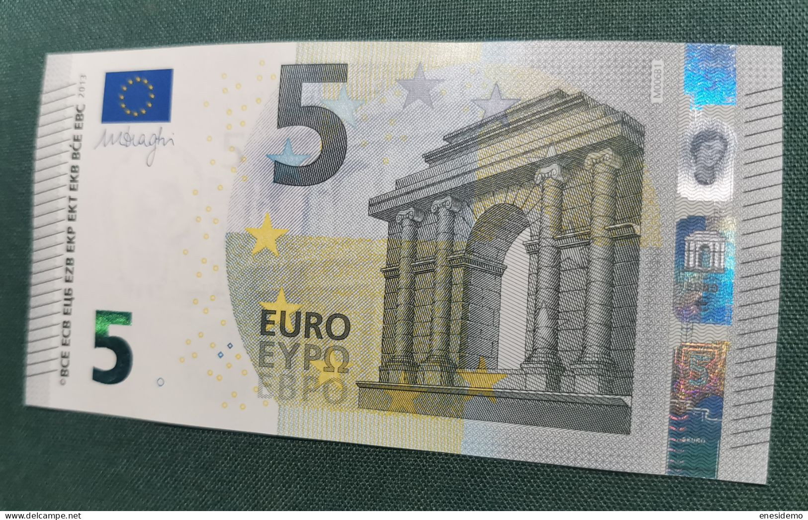 5 EURO PORTUGAL 2013 DRAGHI M006B1 MA NICE NUMBER FOUR CONSECUTIVE NINES SC FDS UNC. PERFECT - 5 Euro