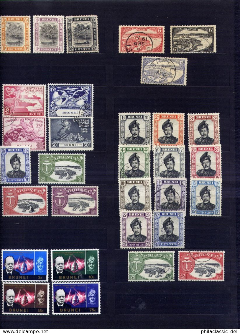 BRUNEI 1907 – 1987  Sehr Schöne Einstiegssammlung Meist Postfrisch, KW  360 EUR - Brunei (...-1984)