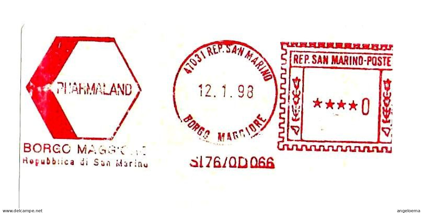 SAN MARINO - 1998 PHARMALAND Ind. Farmaceutica - Ema Affrancatura Mecc. Rossa Red Meter Su Busta Non Viaggiata - 1911 - Farmacia