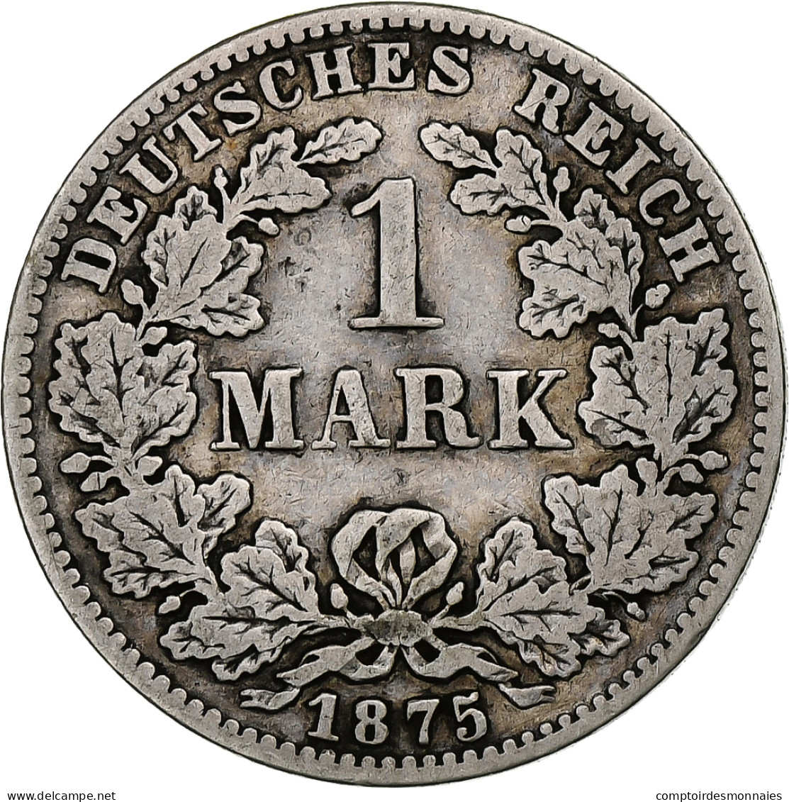Empire Allemand, Wilhelm I, Mark, 1875, Frankfurt, Argent, TB+, KM:7 - 1 Mark
