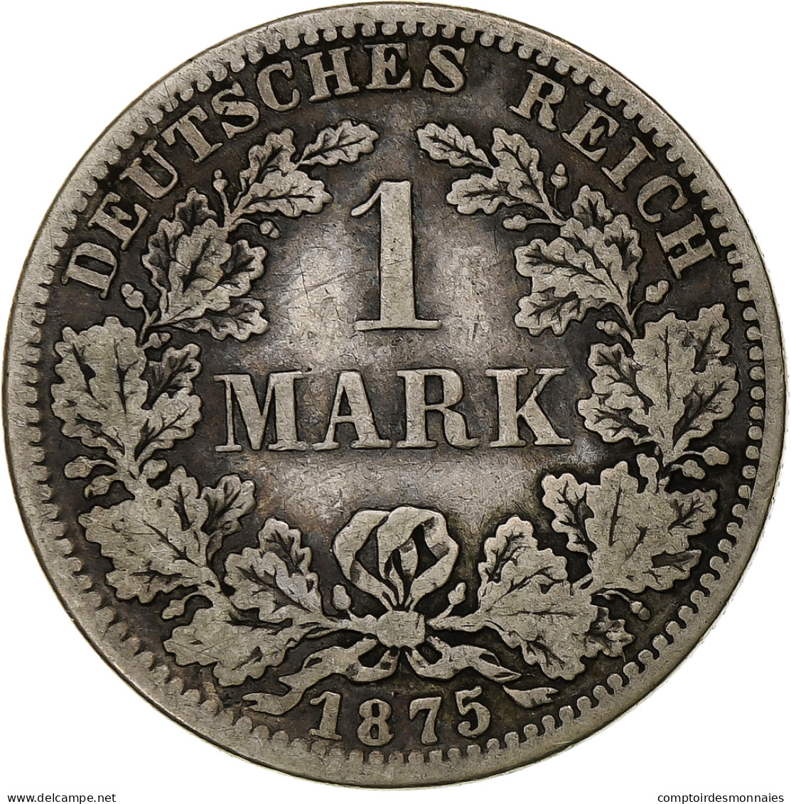 Empire Allemand, Wilhelm I, Mark, 1875, Berlin, Argent, TTB, KM:7 - 1 Mark