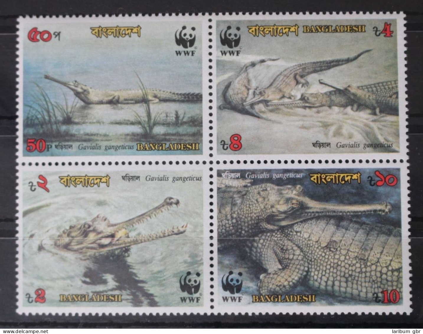 Bangladesch 323-326 Postfrisch Viererblock Reptilien #WC951 - Bangladesch