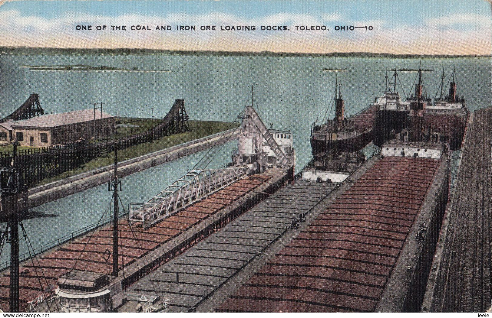BS17. Vintage US Postcard. Coal And Iron Ore Loading Docks. Toledo. Ohio. - Toledo