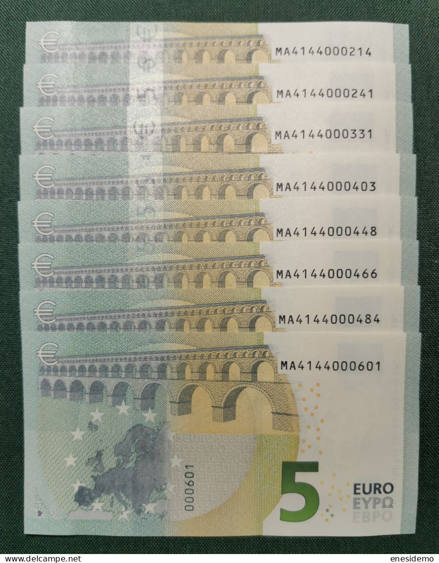 5 EURO PORTUGAL 2013 DRAGHI M006I2 MA ONLY FOUR NUMBERS SC FDS UNC. PERFECT - 5 Euro