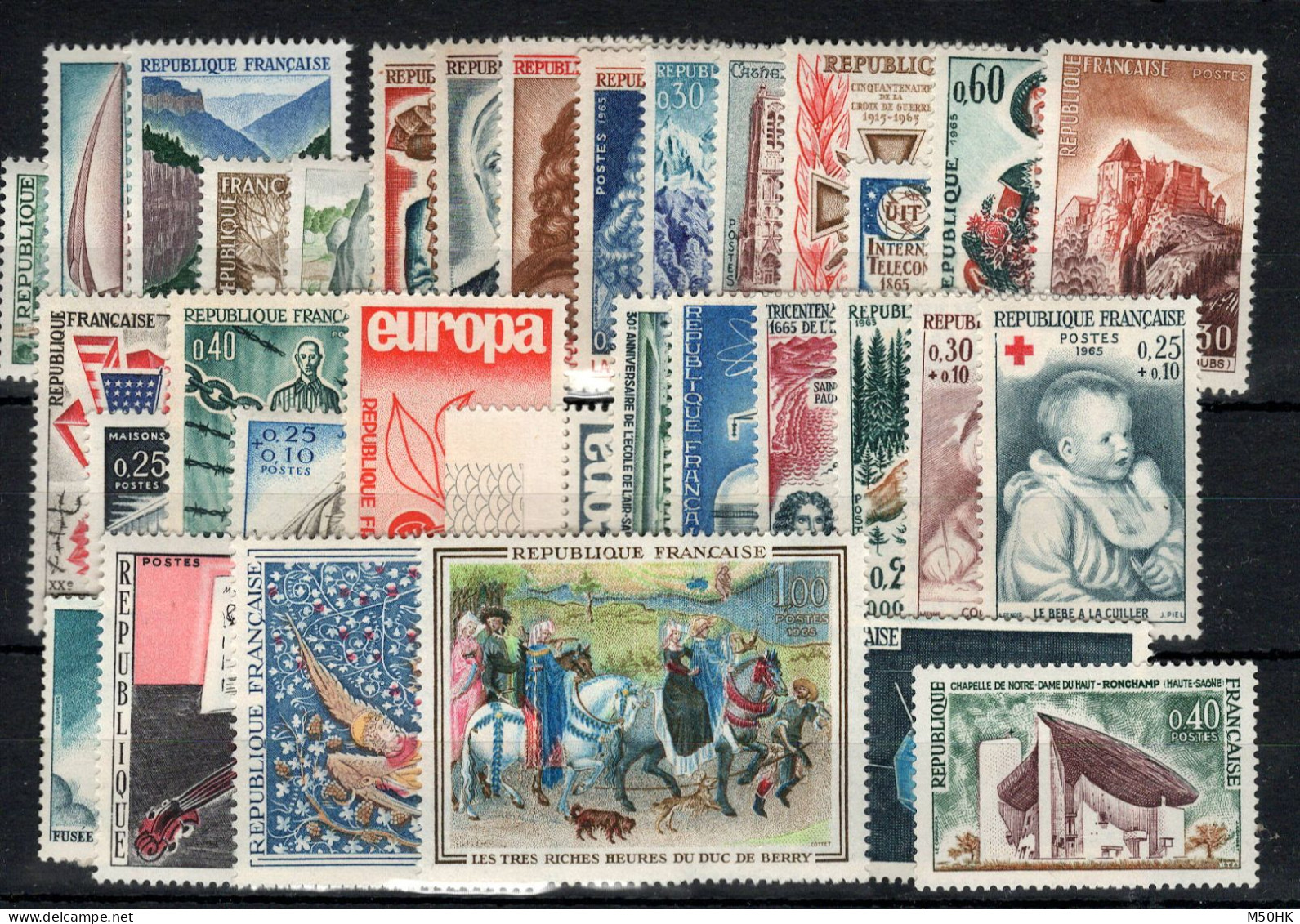 Année Complete 1965 N** MNH Luxe , YV 1435 à 1467 , 33 Timbres , Cote 20 Euros - 1960-1969