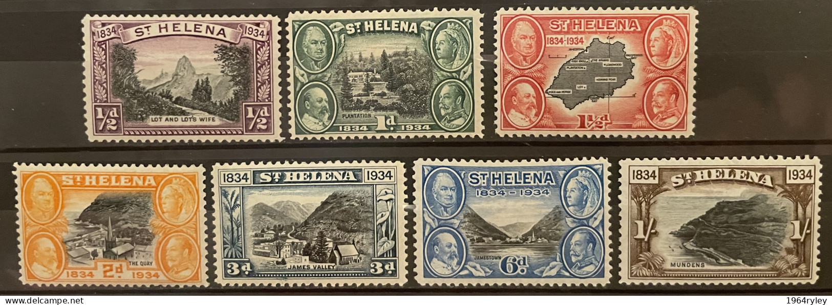 ST. HELENA  - MH* - 1934 - # 80/86 - Saint Helena Island