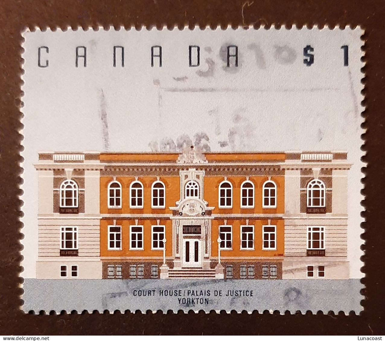 Canada 1994  USED  Sc1375b   1$  Court House, Perf. 13.3 X 13.0 - Gebraucht