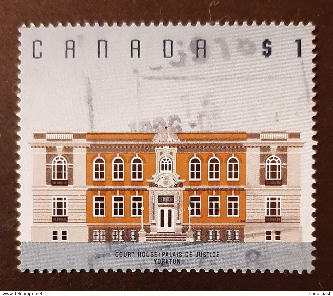 Canada 1994  USED  Sc1375b   1$  Court House, Perf. 13.3 X 13.0 - Oblitérés