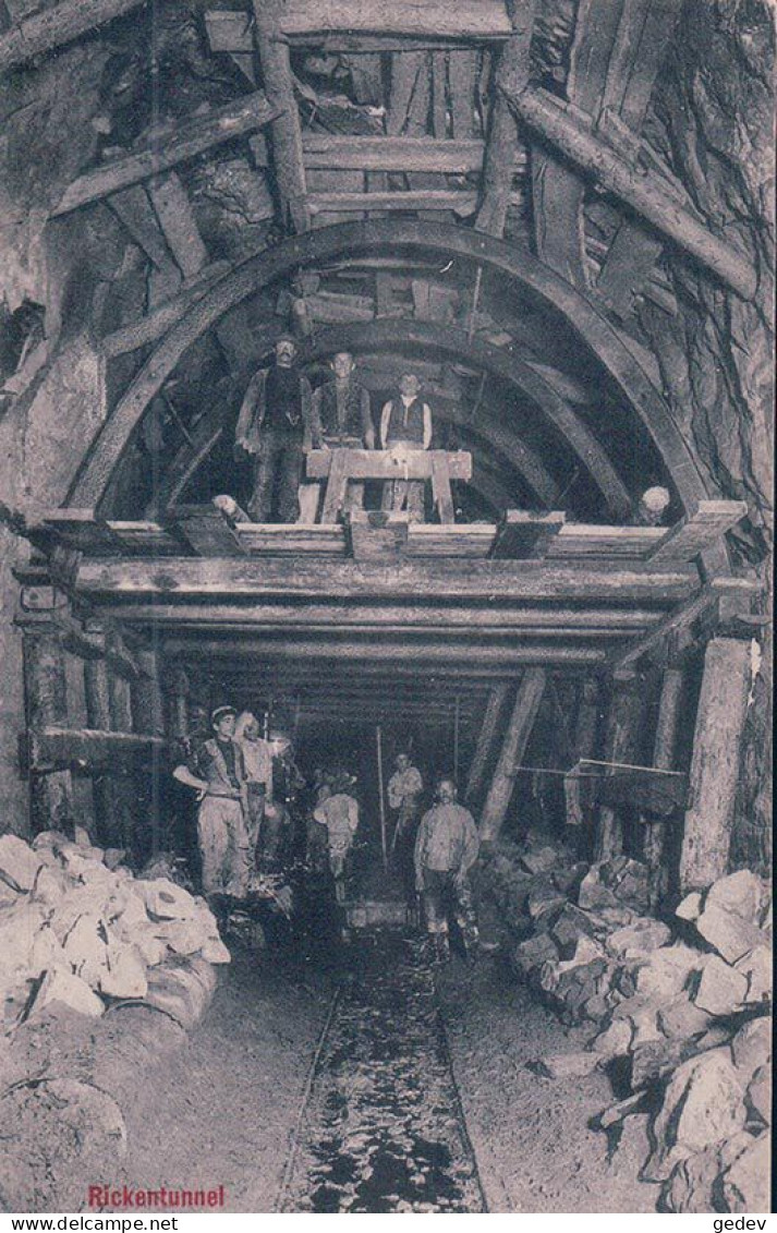 Chemins De Fer Suisses, Ligne Uznach – Wattwil, Percement Du Tunnel Ricken (10.3.1926) - Structures