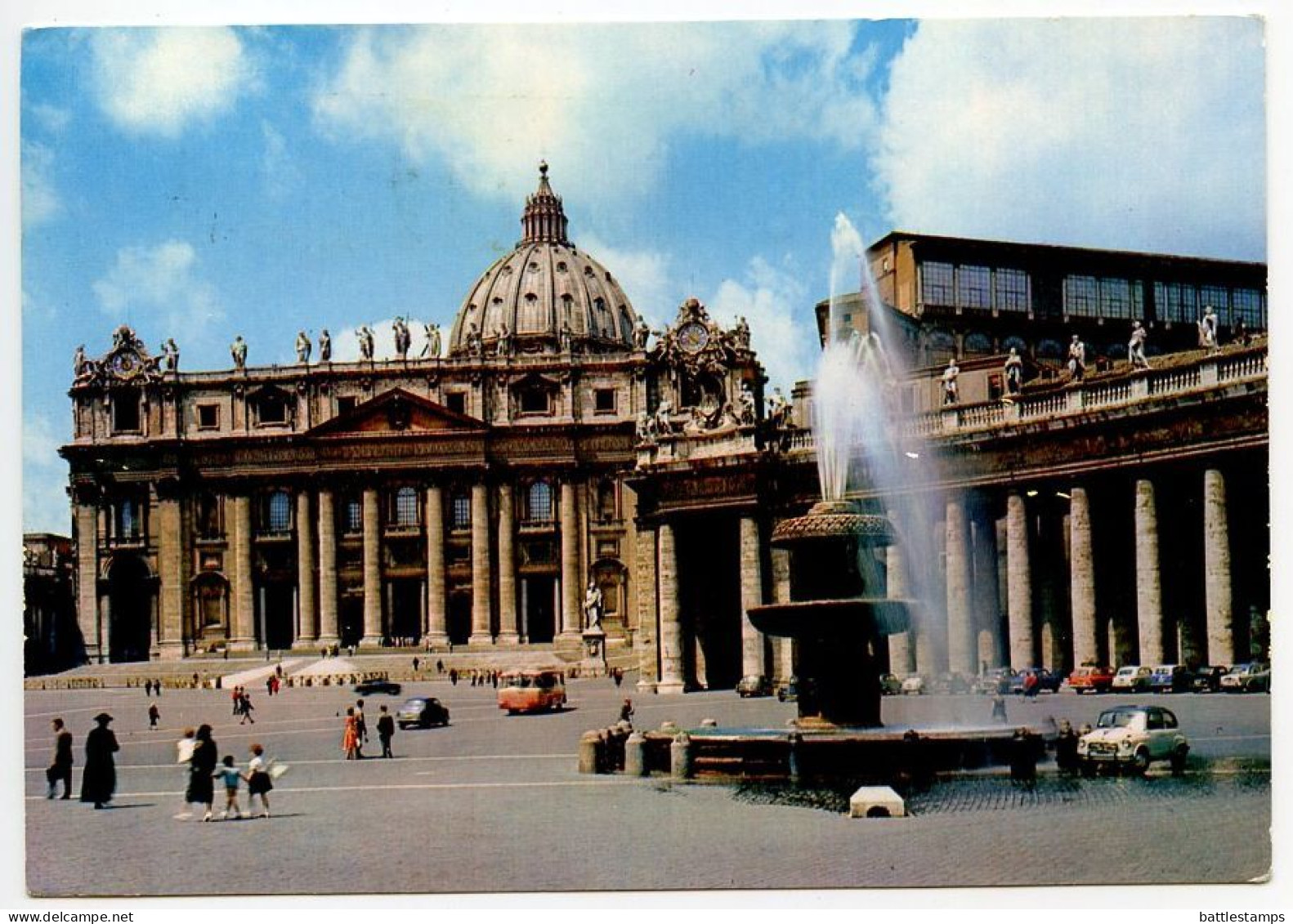 Italy 1959 Postcard Roma / Rome - Basilica Di S. Pietro; Pictorial Slogan Cancel - San Pietro