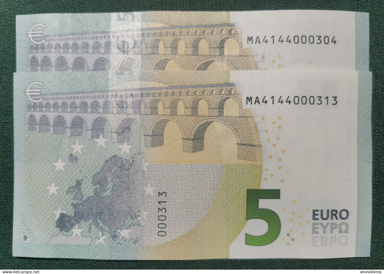 5 EURO PORTUGAL 2013 DRAGHI M006J2 MA CORRELATIVE ONLY FOUR NUMBERS SC FDS UNC. PERFECT - 5 Euro