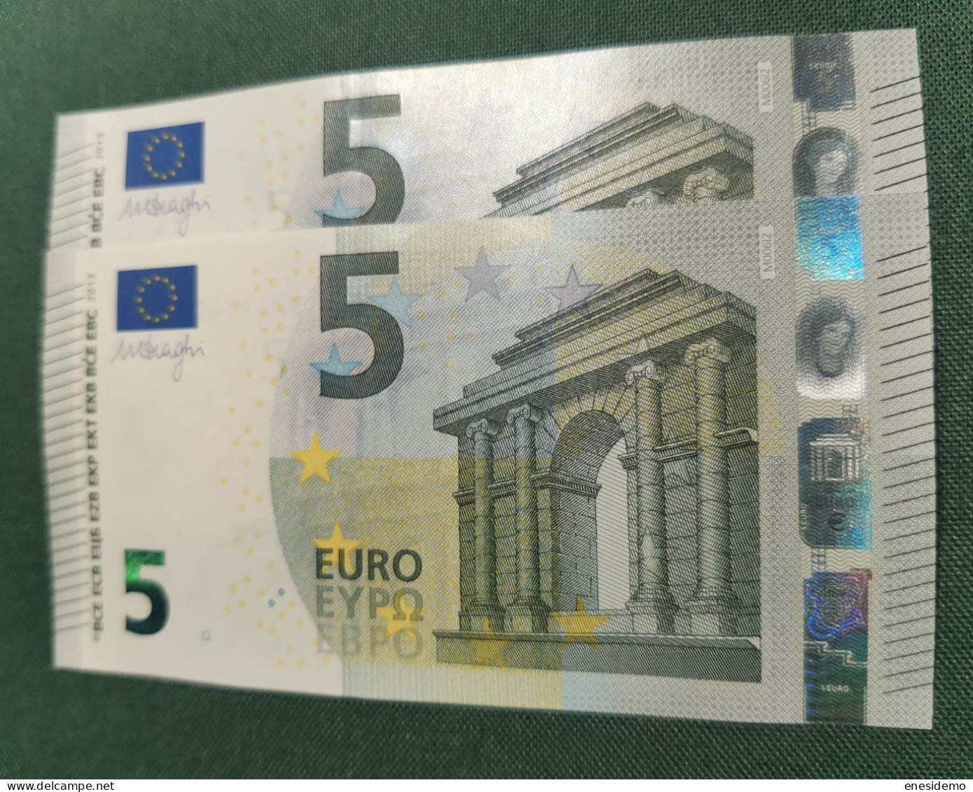 5 EURO PORTUGAL 2013 DRAGHI M006J2 MA CORRELATIVE ONLY FOUR NUMBERS SC FDS UNC. PERFECT - 5 Euro