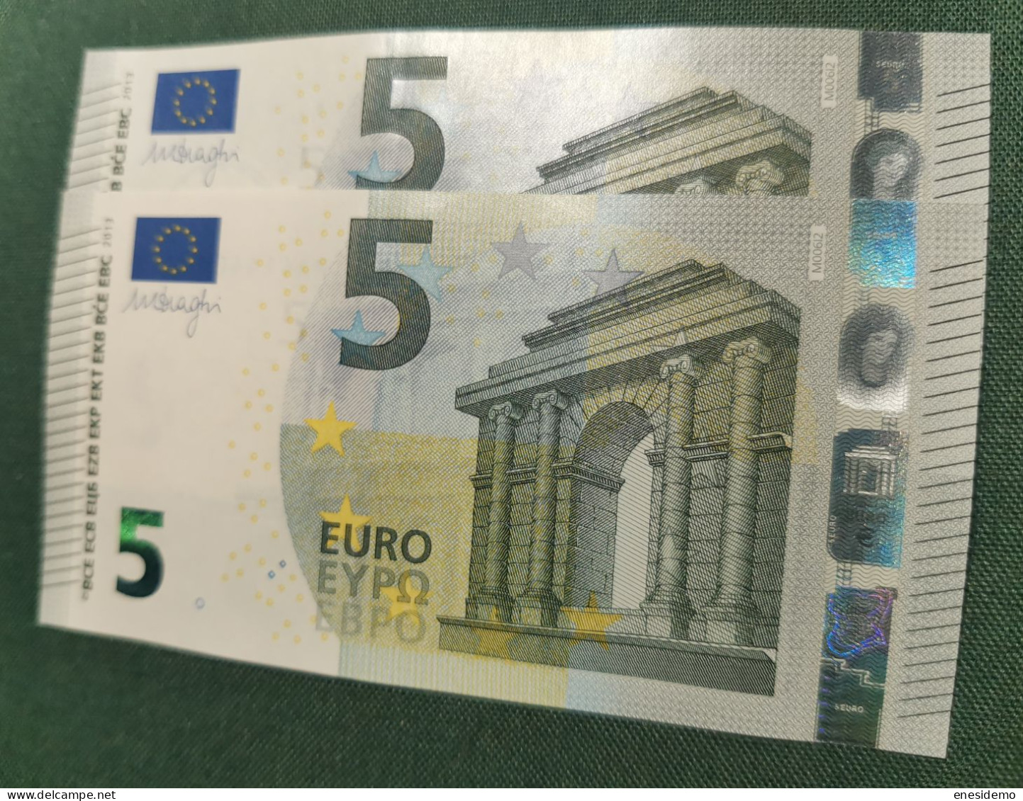 5 EURO PORTUGAL 2013 DRAGHI M006J2 MA CORRELATIVE ONLY FOUR NUMBERS SC FDS UNC. PERFECT - 5 Euro