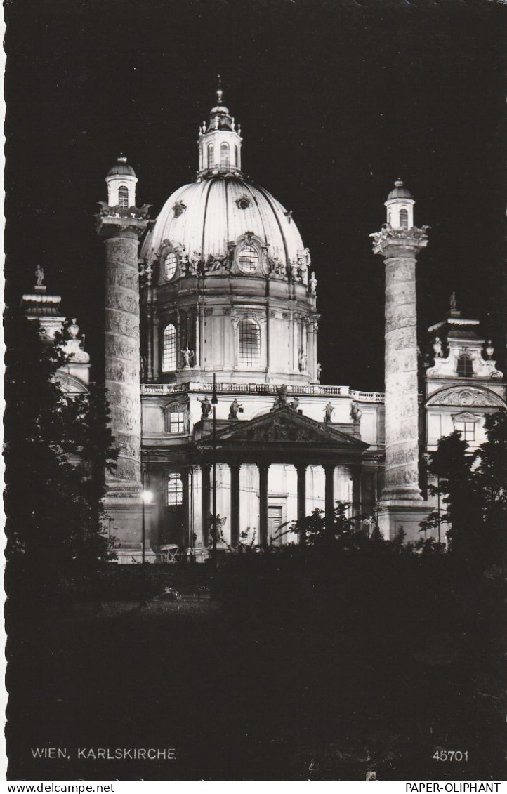 A 1000 WIEN, Karlskirche Bei Nacht - Iglesias
