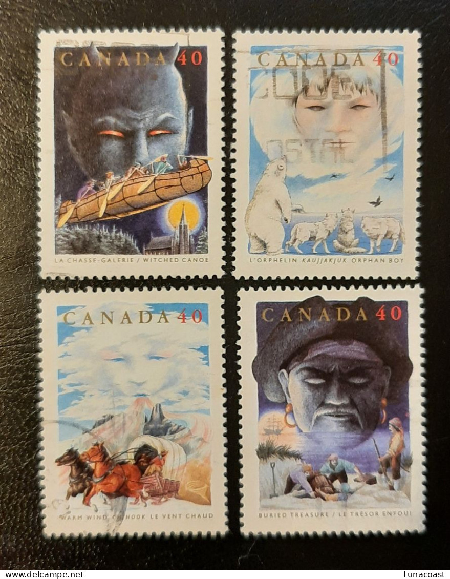 Canada 1991  USED  Sc1334 -1337    4 X 40c Folklore -2 - Oblitérés