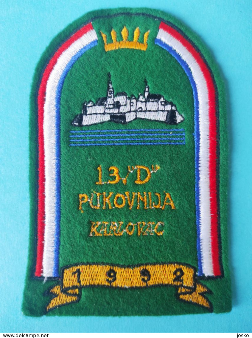 13. DOMOBRANSKA PUKOVNIJA (Karlovac) - Croatia Army Old Patch * Croatie Armee Kroatien Croazia Croacia - Ecussons Tissu