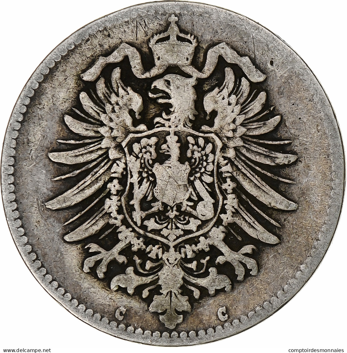 Monnaie, GERMANY - EMPIRE, Wilhelm I, Mark, 1875, Frankfurt, TB, Argent, KM:7 - 1 Mark