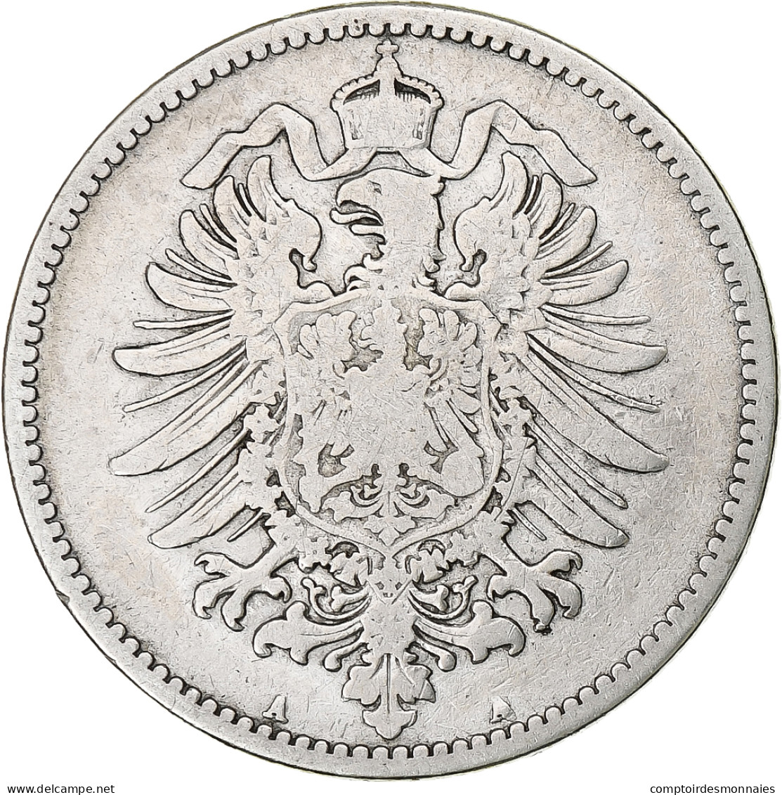 Empire Allemand, Wilhelm I, Mark, 1876, Berlin, Argent, TB, KM:7 - 1 Mark